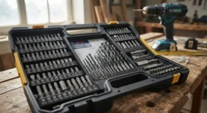Coffret complet d'embouts de vissage et forets pour perceuse visseuse sans fil