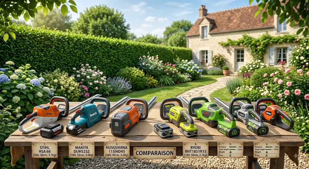 Sélection et comparatif des meilleur taille-haie batterie à batterie pour l'entretien du jardin
