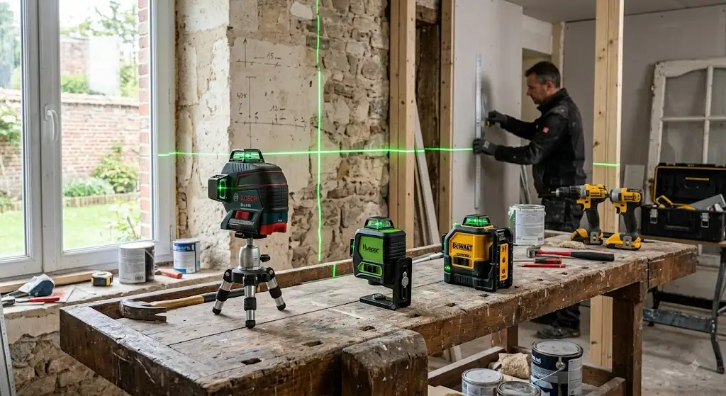 Comparatif des meilleur niveau laser pour les travaux de rénovation et de bricolage.