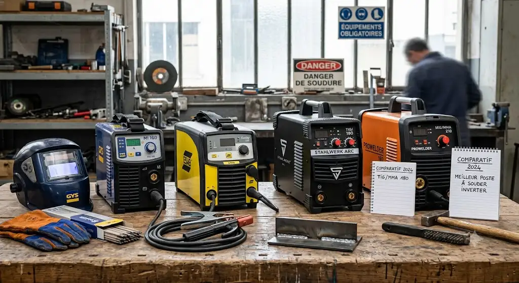 Comparatif visuel des meilleur poste à souder inverter pour atelier et bricolage.