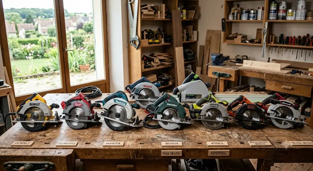 Comparatif visuel des meilleures scies circulaires en France pour travaux de bricolage et menuiserie