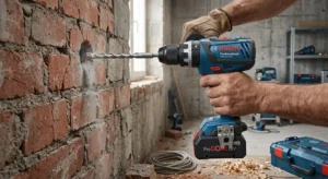 4. Perceuse visseuse à percussion Bosch 18V adaptée au perçage dans la maçonnerie