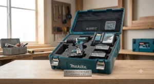 Coffret complet comprenant la meilleure perceuse visseuse makita et ses accessoires