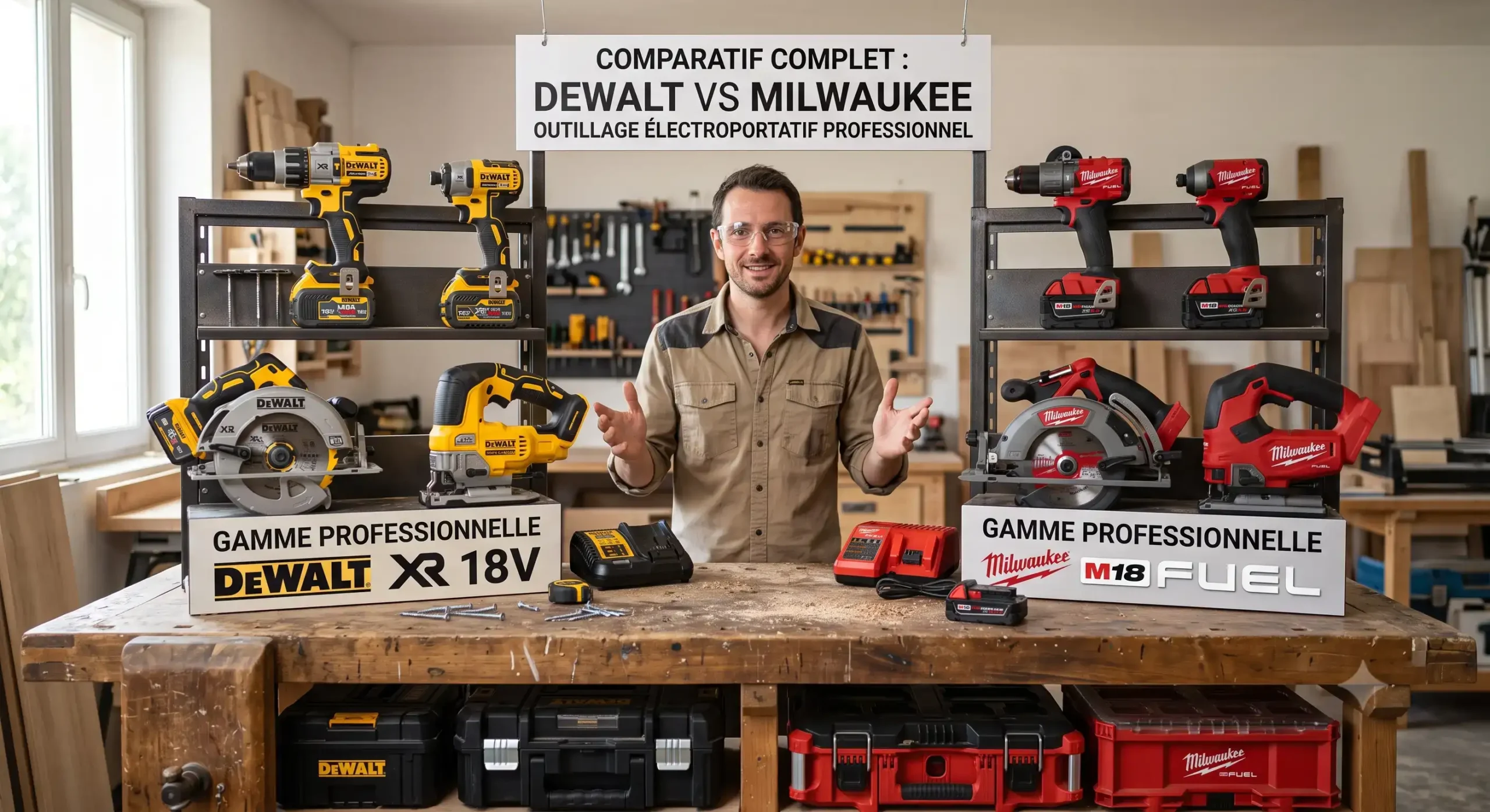 Dewalt vs Milwaukee comparatif complet des gammes d'outillage électroportatif professionnel