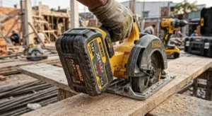 Batteria ad alta autonomia XR FlexVolt montata su un trapano DeWalt