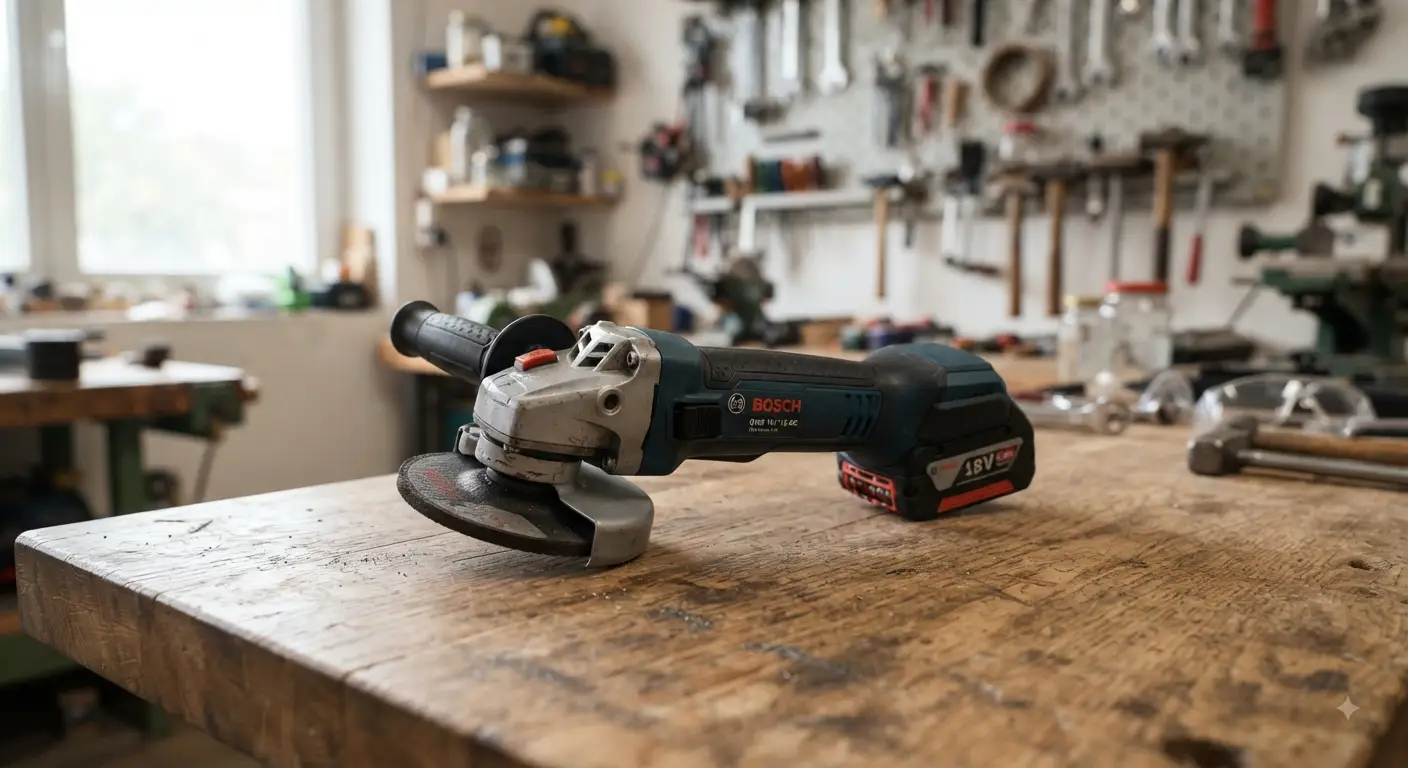 Smerigliatrice angolare compatta ed economica, la migliore scelta sotto i 50 euro per lavori di fai da te e taglio metalli in officina.