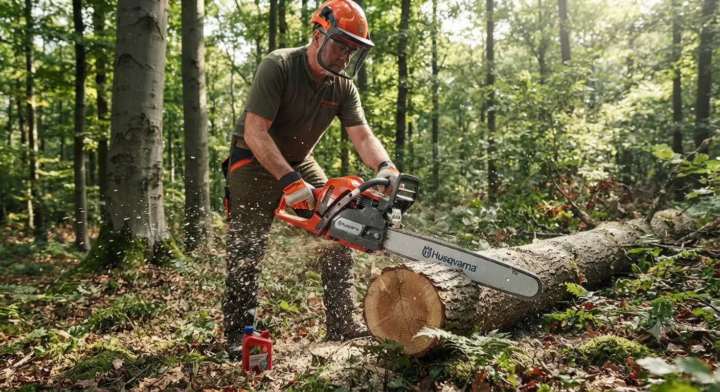 Motosega a scoppio professionale ideale per il taglio della legna e la cura del bosco