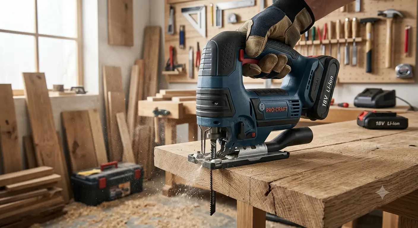 Seghetto alternativo a batteria professionale con lama per il taglio del legno
