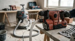 Tassellatore professionale dotato di modulo integrato per l'aspirazione della polvere di cantiere