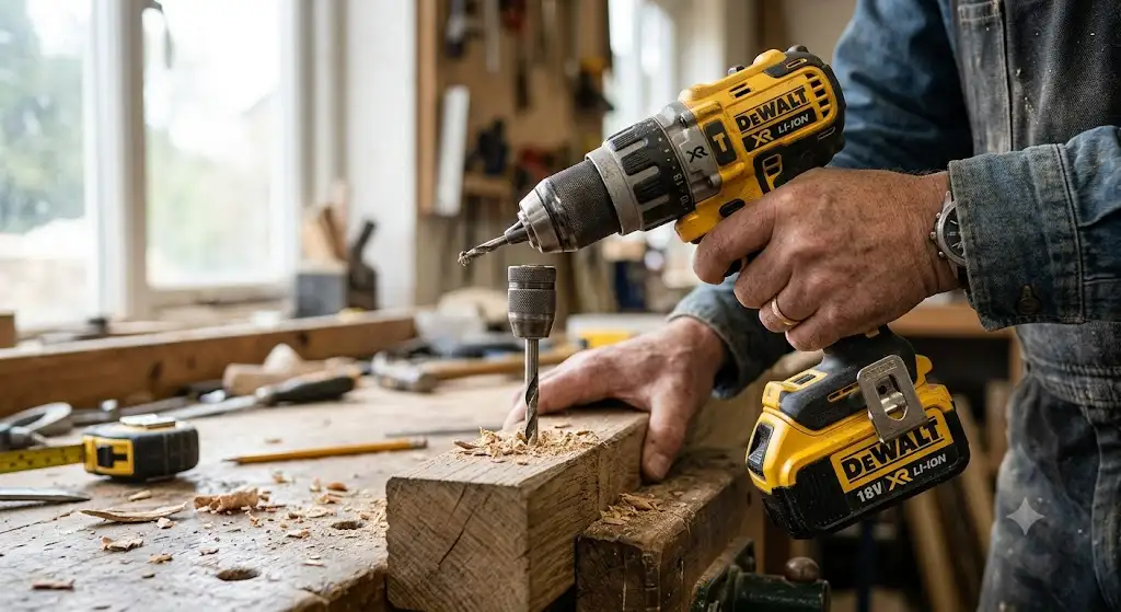 Trapano DeWalt a batteria 18V XR al litio per lavori di foratura e avvitamento