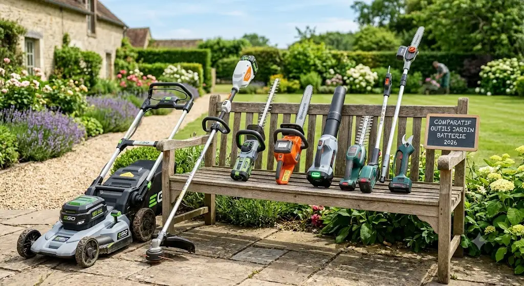Sélection et comparatif des meilleurs outils de jardin sur batterie 2026 pour l'entretien extérieur