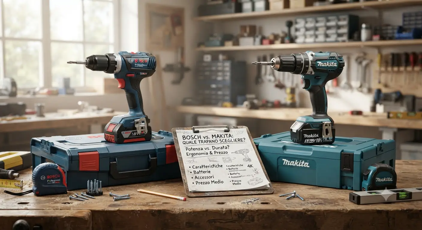Confronto tra trapani Bosch e Makita per capire quale scegliere