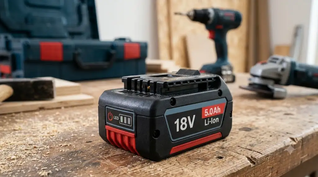 Batterie outillage 5.0Ah et plus lithium-ion haute capacité pour outils électroportatifs professionnels